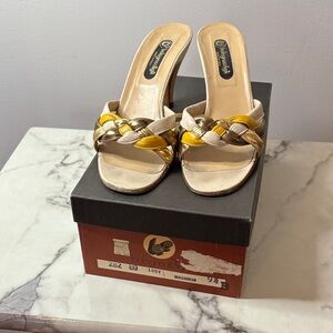 bologna & figli made in Italy Women's Gold and Yellow Heels